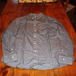 Goodfellow & Co Men's Long Sleeve Chambray Grey Button Down Shirt. Size Large.